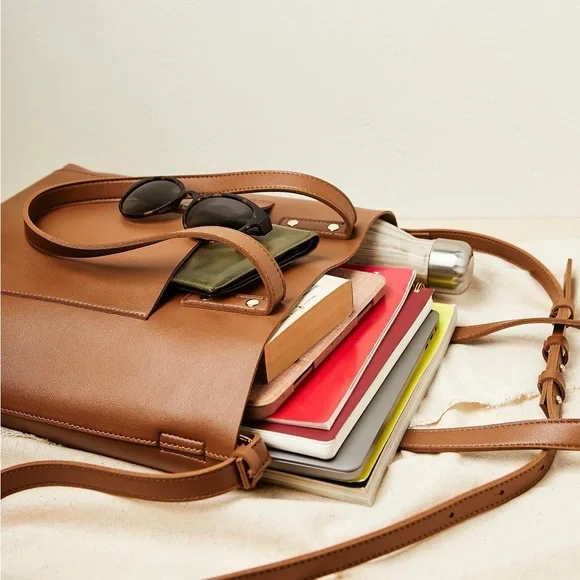 Henny + Lev 2 in 1 Vegan Leather Everyday Tote - Picture 4 of 7